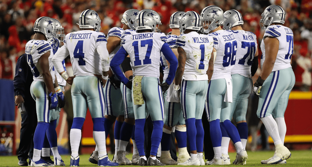 Dallas Cowboys in the Huddle