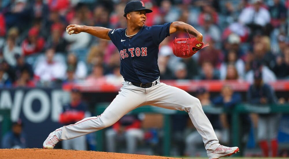 Brayan Bello of Red Sox records an out for pitcher props today