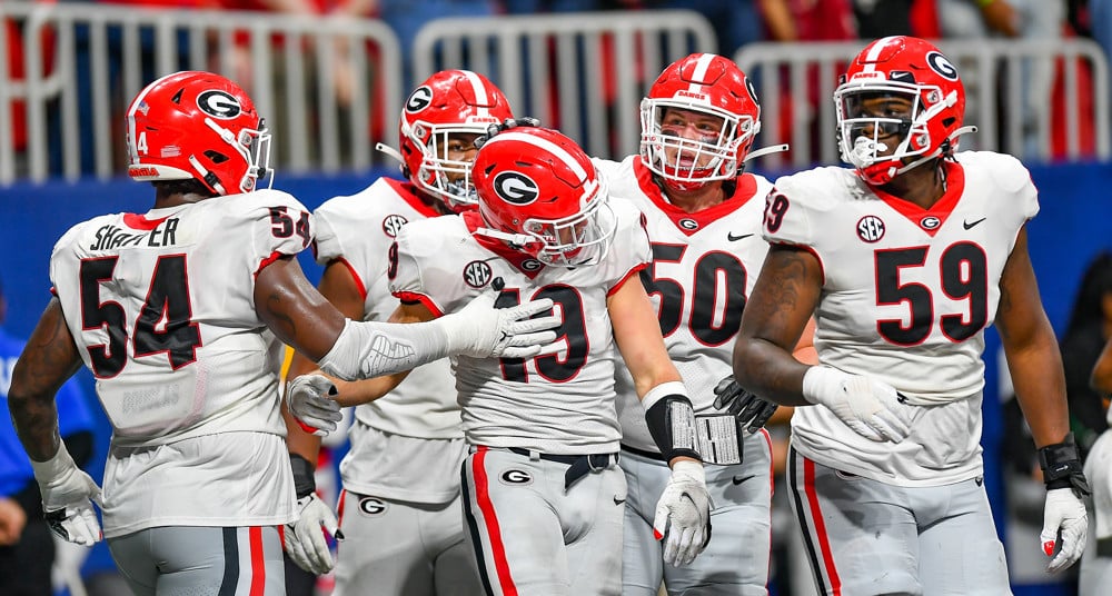 Members of the Georgia football team