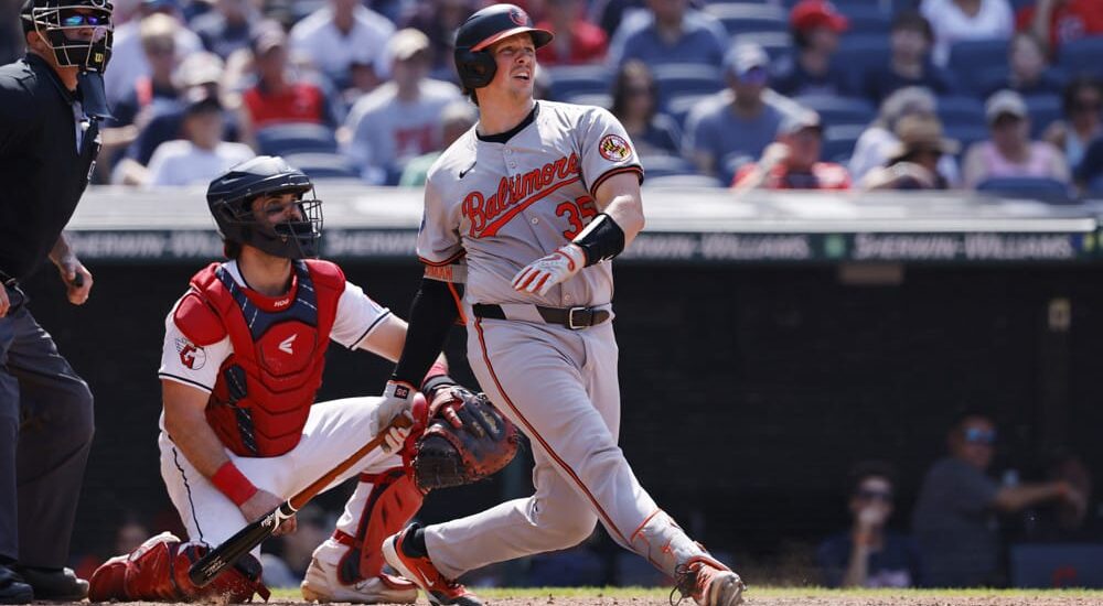 Adley Rutschman attempts to hit home run prop bets on March 27, 2025