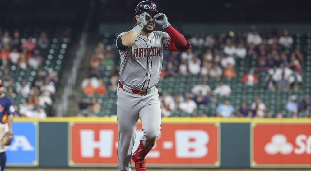 Eugenio Suarez hits home run prop bets on March 28, 2025