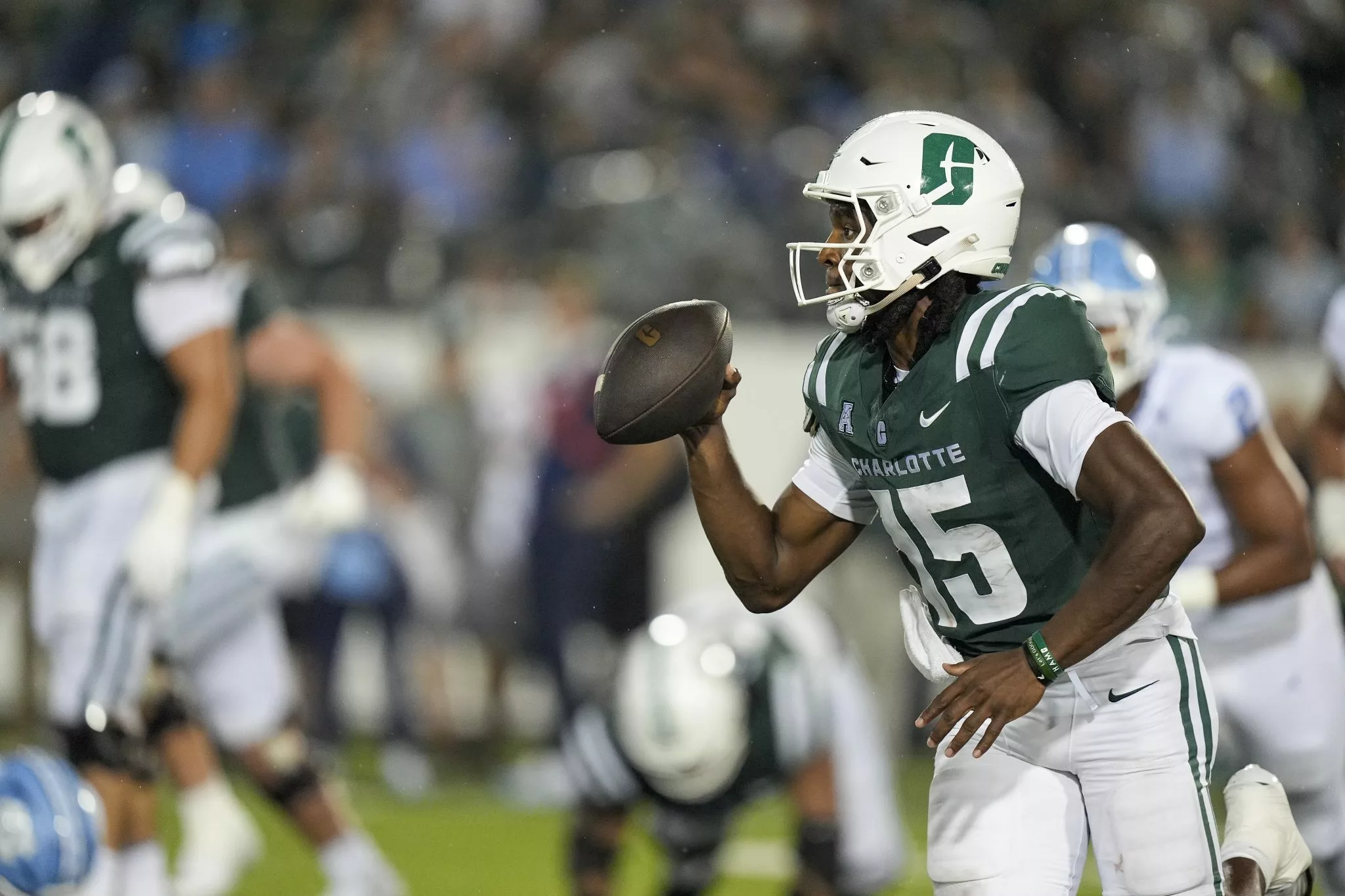 Conner Harrell looks to lead the 49ers over the Owls