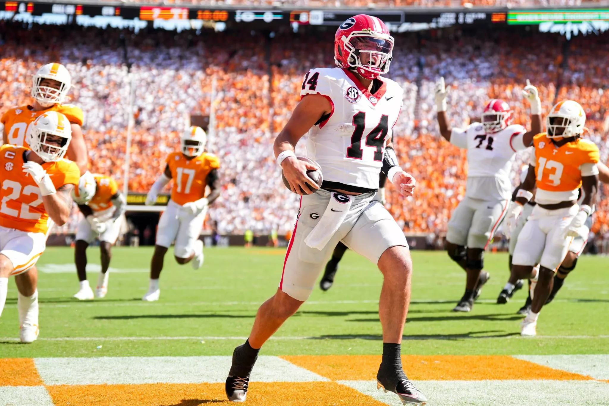 Gunner Stockton looks to lead the Bulldogs over the Crimson Tide