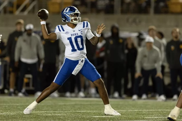 Darian Mensah loooks to lead the Blue Devils over the Yellow Jackets