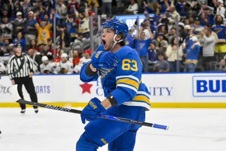 Jake Neighbours looks to lead the Blues over the Canucks