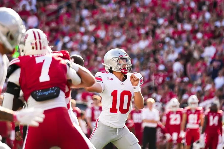 Julian Sayin looks to lead the Buckeyes over the Nittany Lions