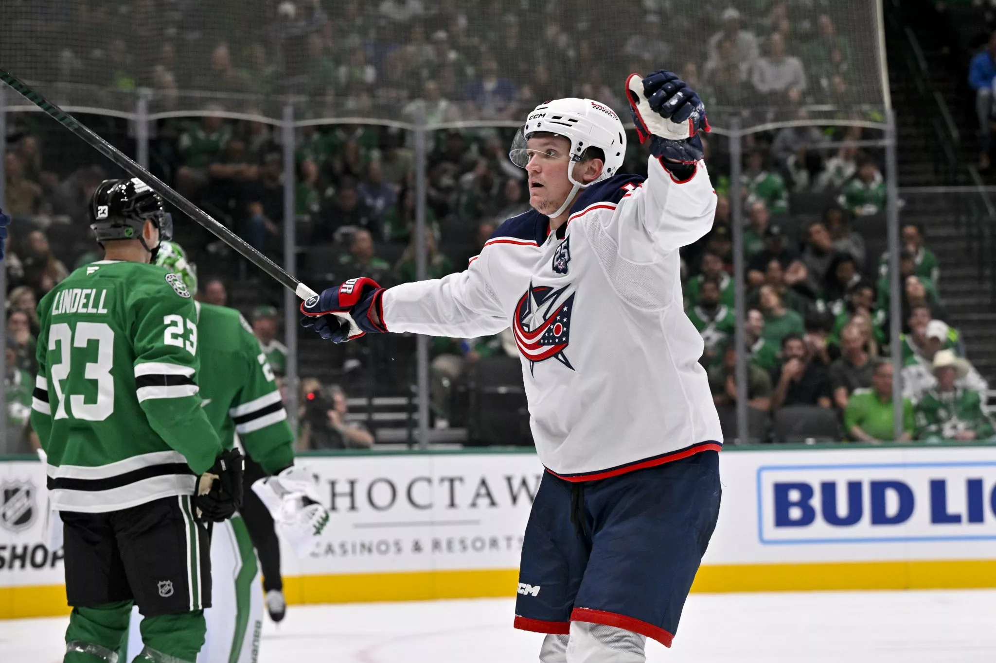Dmitri Voronkov looks to lead the Blue Jackets over the Maple Leafs