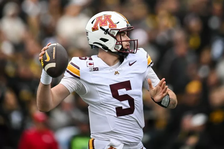 Drake Lindsey looks to lead the Golden Gophers over the Spartans