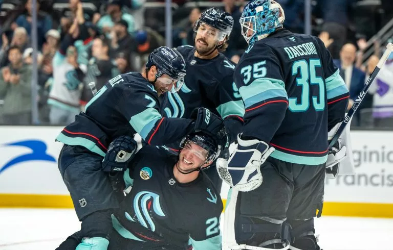 Seattle Kraken celebrate