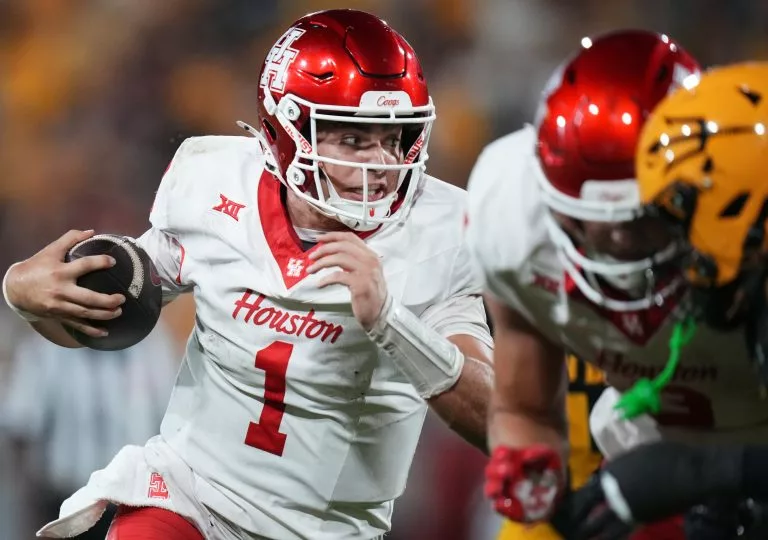 Conner Weigman looks to lead the Cougars over the Mountaineers