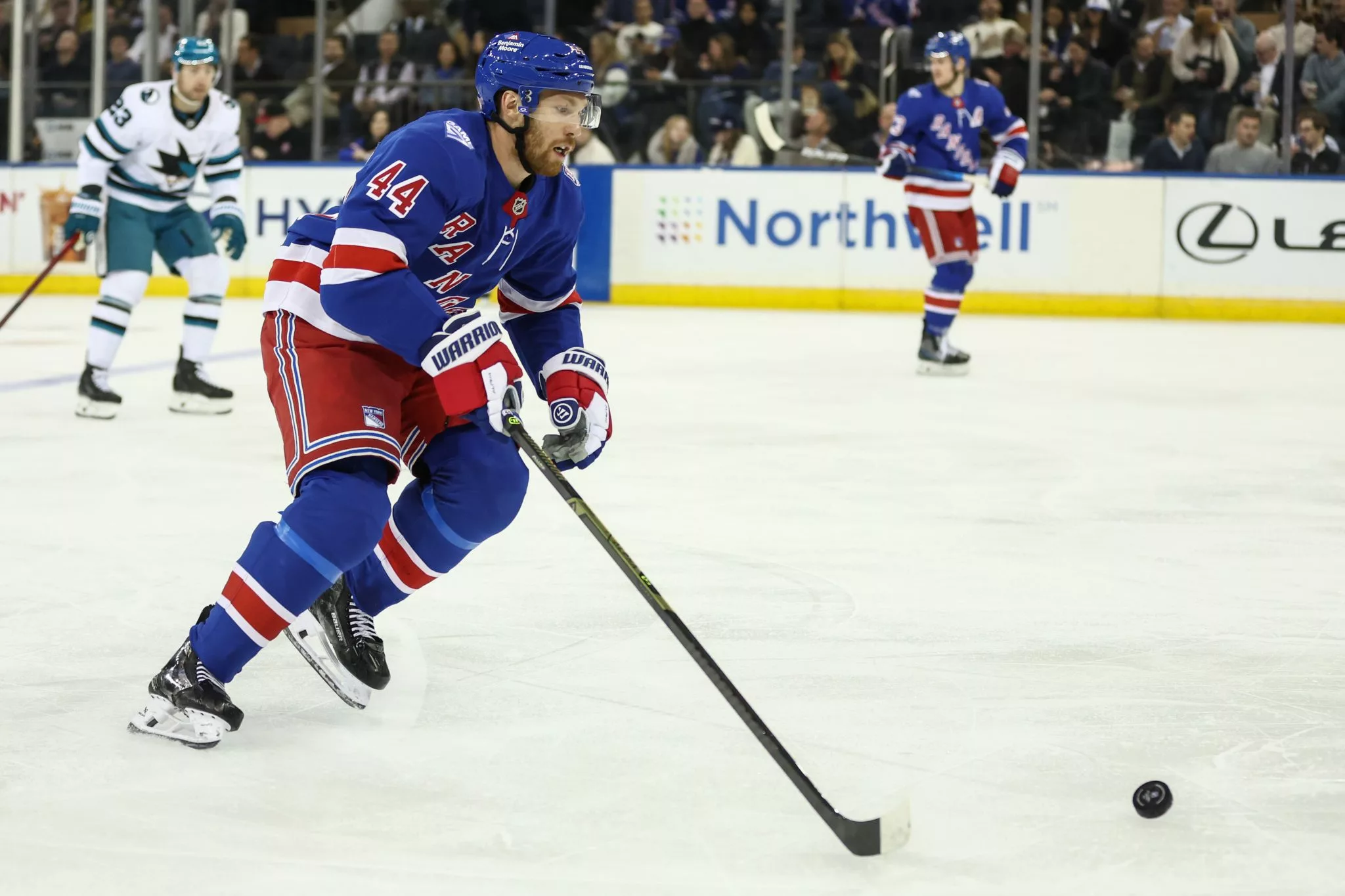 Vladislav Gavrikov looks to lead the Rangers over the Red Wings
