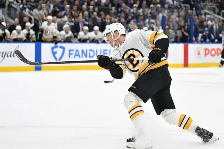 Morgan Geekie looks to lead the Bruins over the Maple Leafs