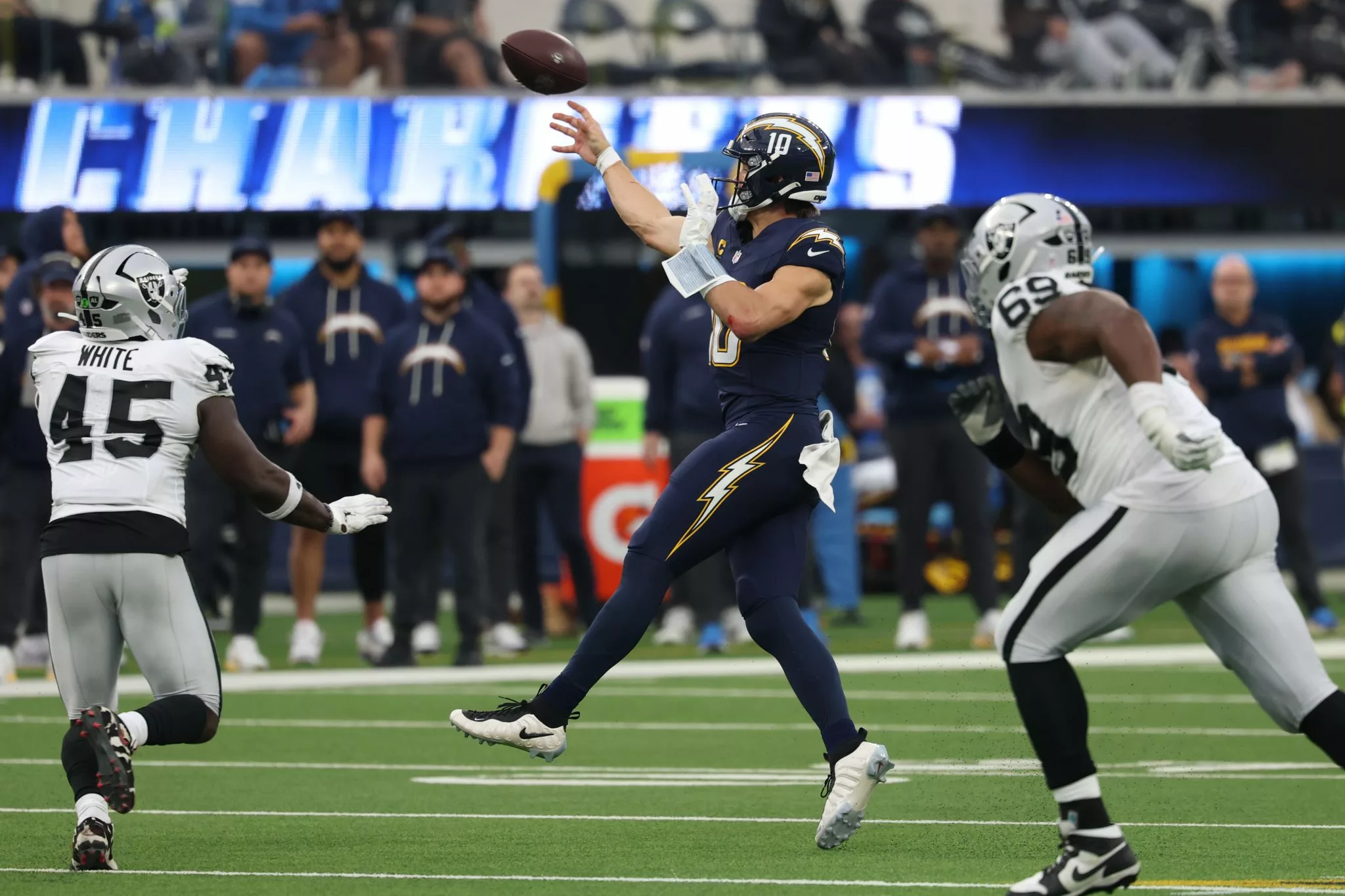 Justin Herbert looks to lead the Chargers over the Eagles